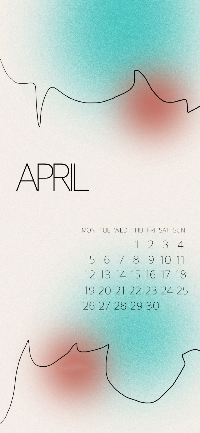 四月专属的清新聊天背景图