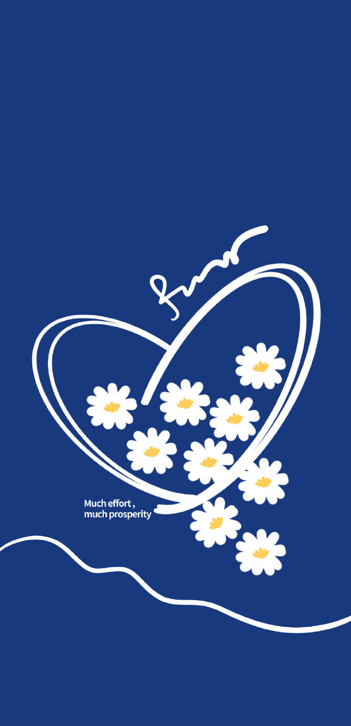 励志可爱蓝调风格手机壁纸