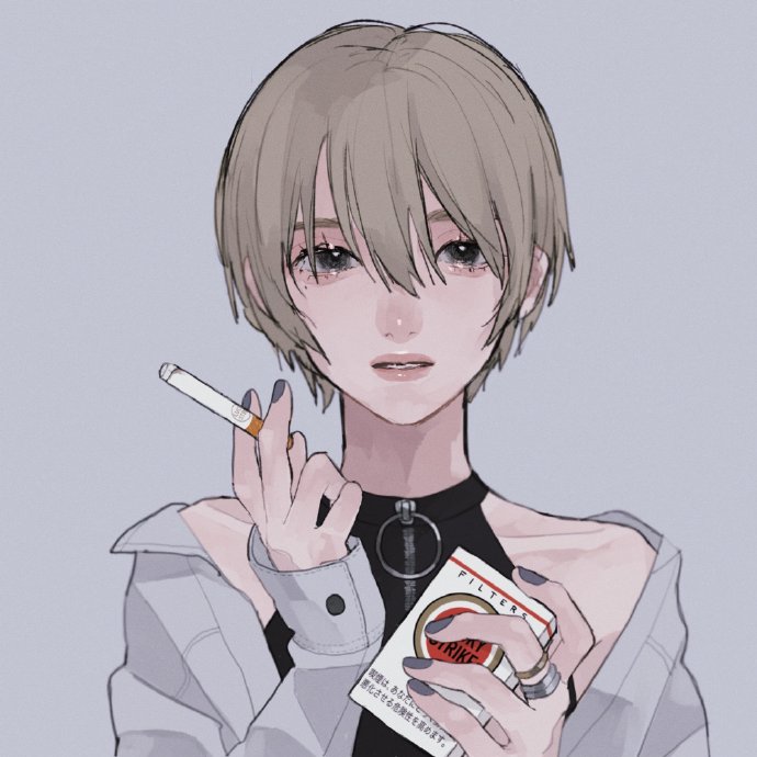 超酷超飒的手绘小姐姐微信头像