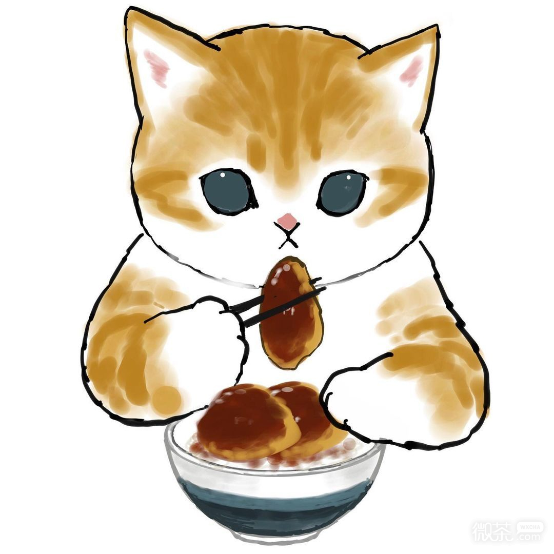 猫猫干饭微信头像
