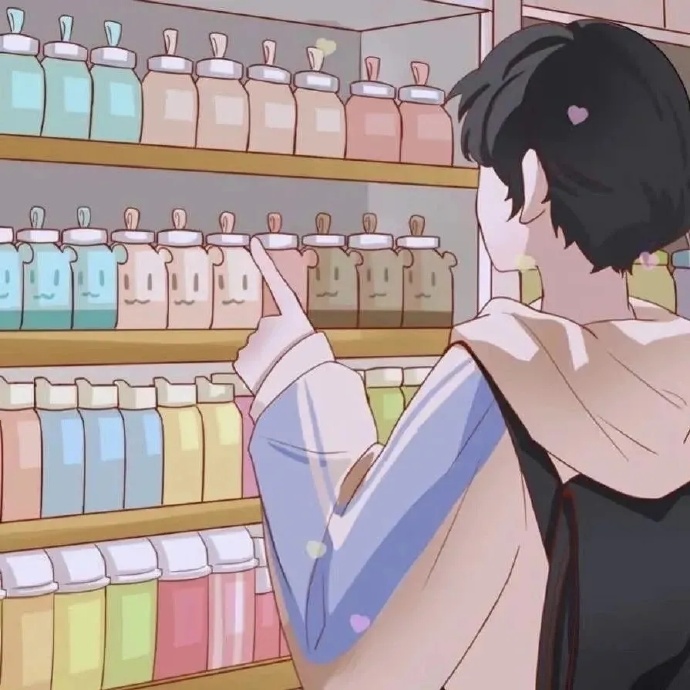 二次元卡通情侣微信头像