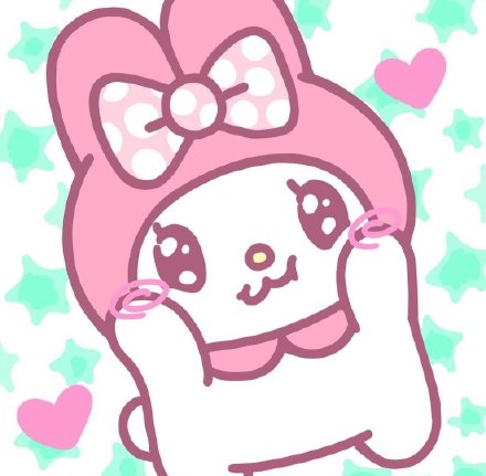 手绘超可爱的美乐蒂微信头像