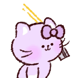 紫色可爱小猫Bora动态微信表情包