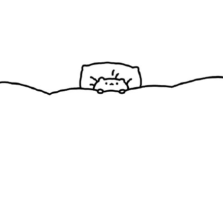 搞怪手绘可爱的黑白微信头像