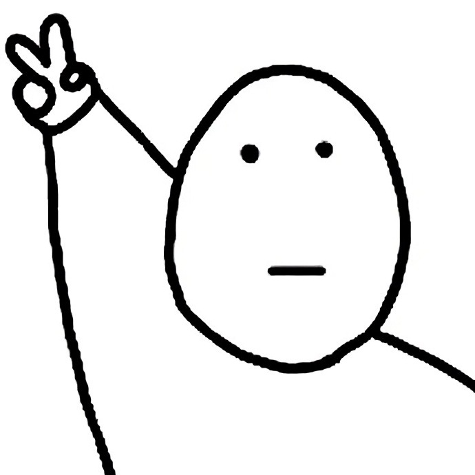 白底沙雕可爱简约情侣头像 ​​​​