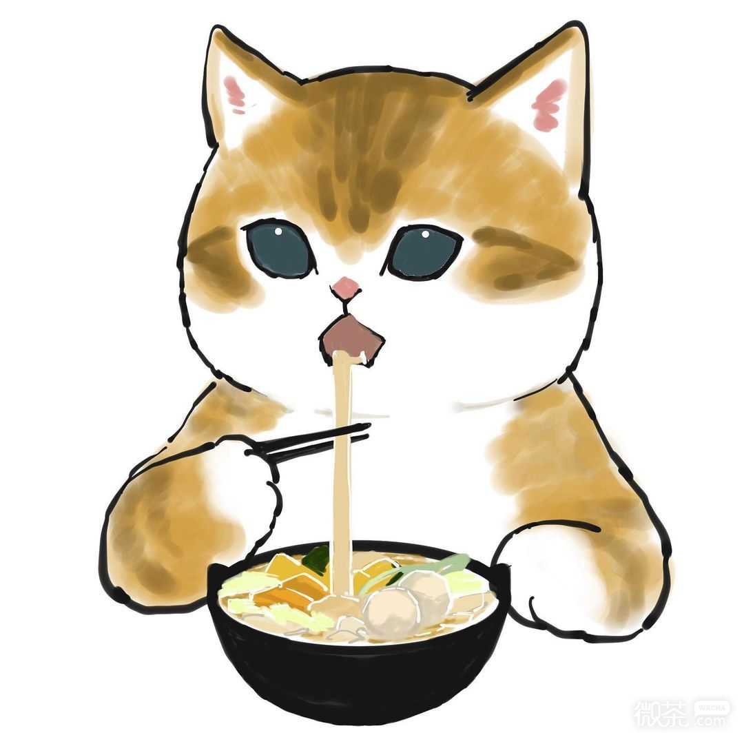 猫猫干饭微信头像