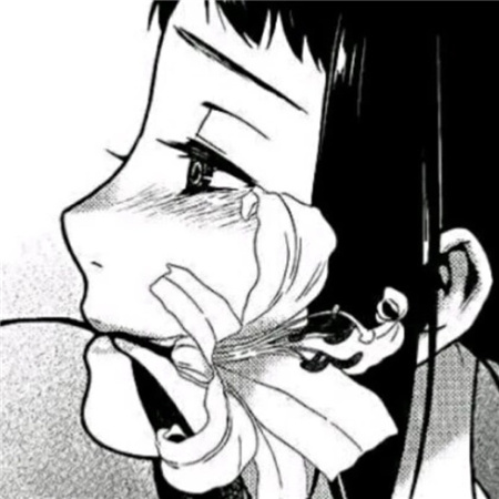 很赞又微丧动漫黑白系背景图