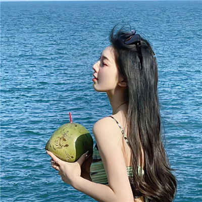 超级优质的蓝色大海女头