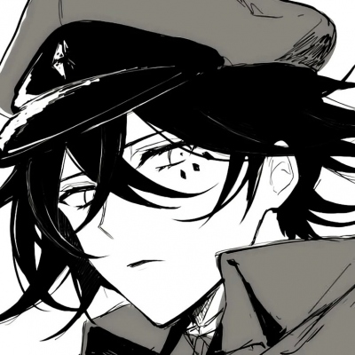 伤感丧系的黑白动漫男生头像