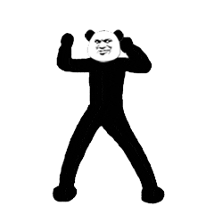 超沙雕的熊猫脸大长腿微信表情包