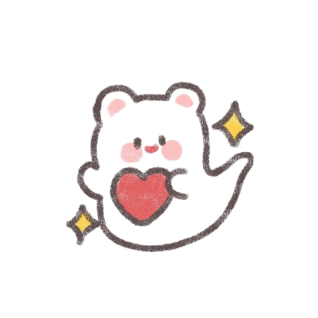 手绘超可爱的小幽灵微信头像