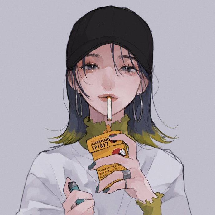 超酷超飒的手绘小姐姐微信头像