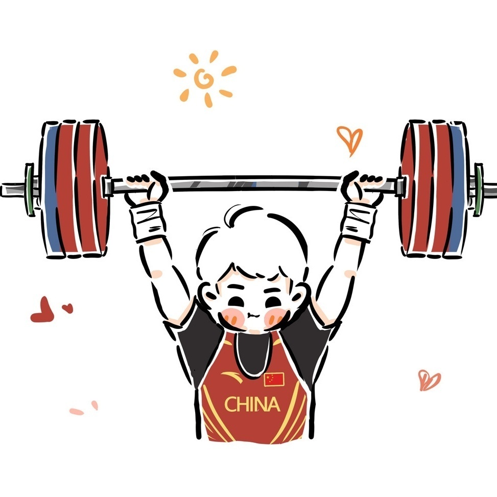 手绘运动健儿们微信头像