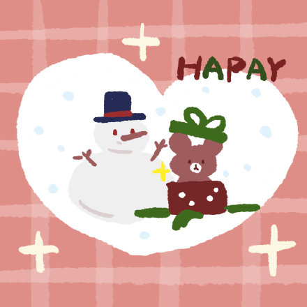 卡通可爱圣诞节动物微信头像