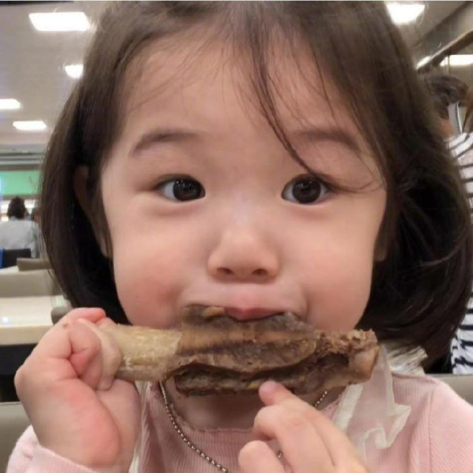 实力干饭人可爱微信头像