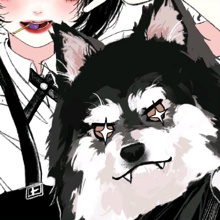 手绘超级好看的情侣微信头像