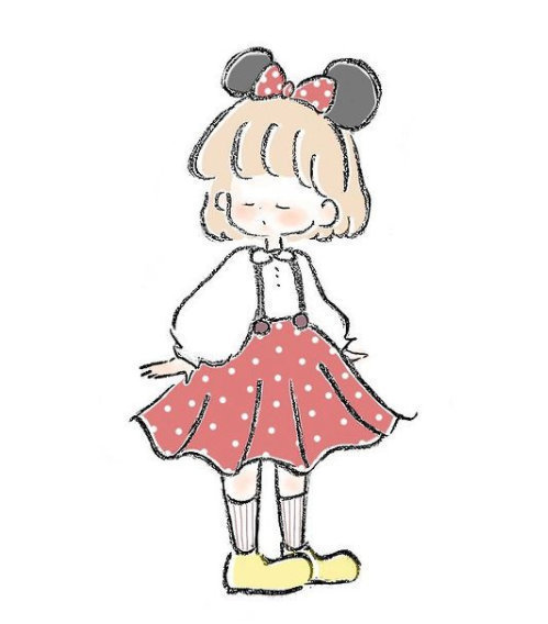 彩绘的Q版可爱插画微信头像