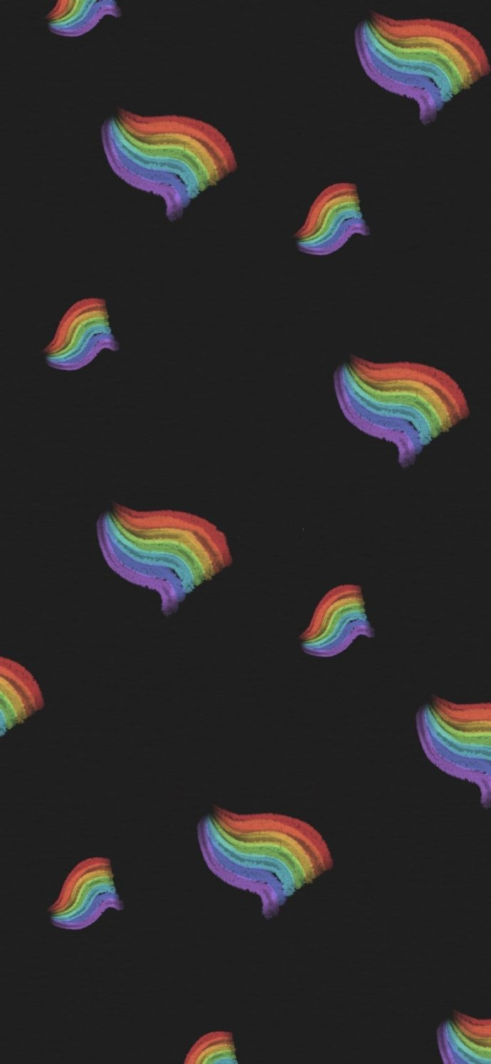 黑色的可爱画风微信聊天背景图