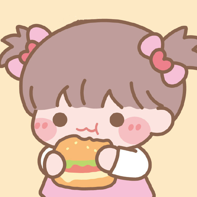 干饭人可爱呆萌情侣微信头像