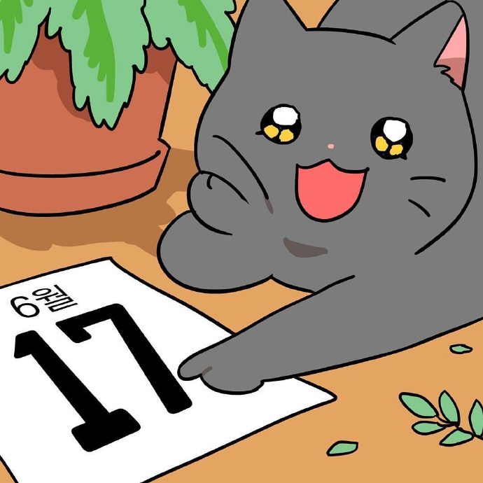 可爱猫咪插画微信朋友圈背景图