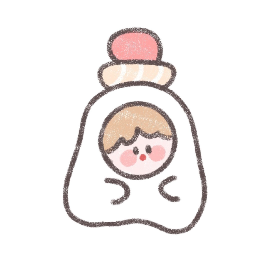 手绘超可爱的小幽灵微信头像