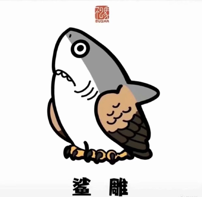 被玩坏了的鲨鱼谐音梗微信表情包