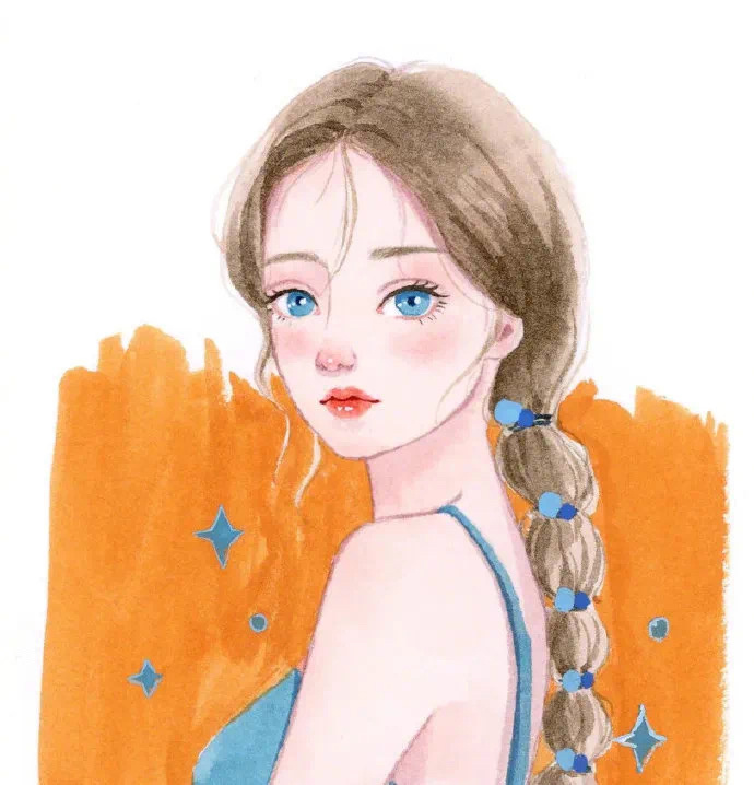 清爽的个性手绘微信头像