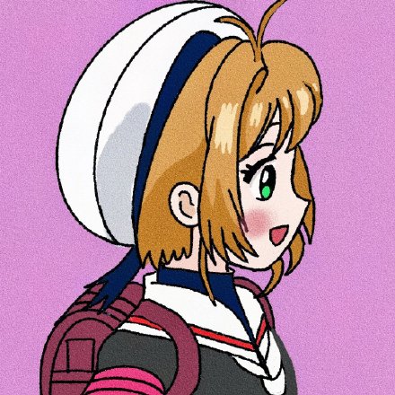 手绘百变小樱情侣微信头像