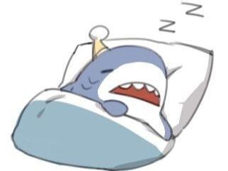 卡通呆萌小鲨鱼微信表情包