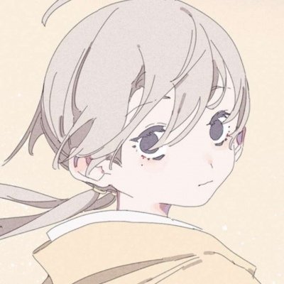 手绘二次元银发双马尾萌妹微信头像