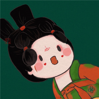 唐宫夜宴插画女微信头像