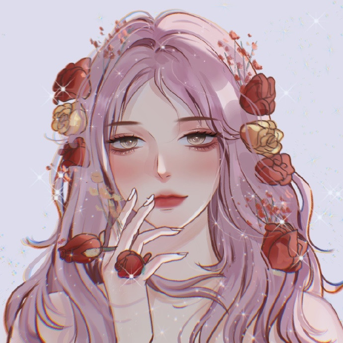 画风简约却不失精致的插画微信头像