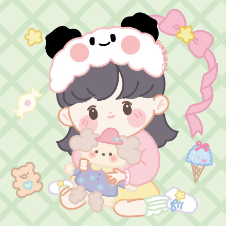 软萌的卡通闺蜜微信头像