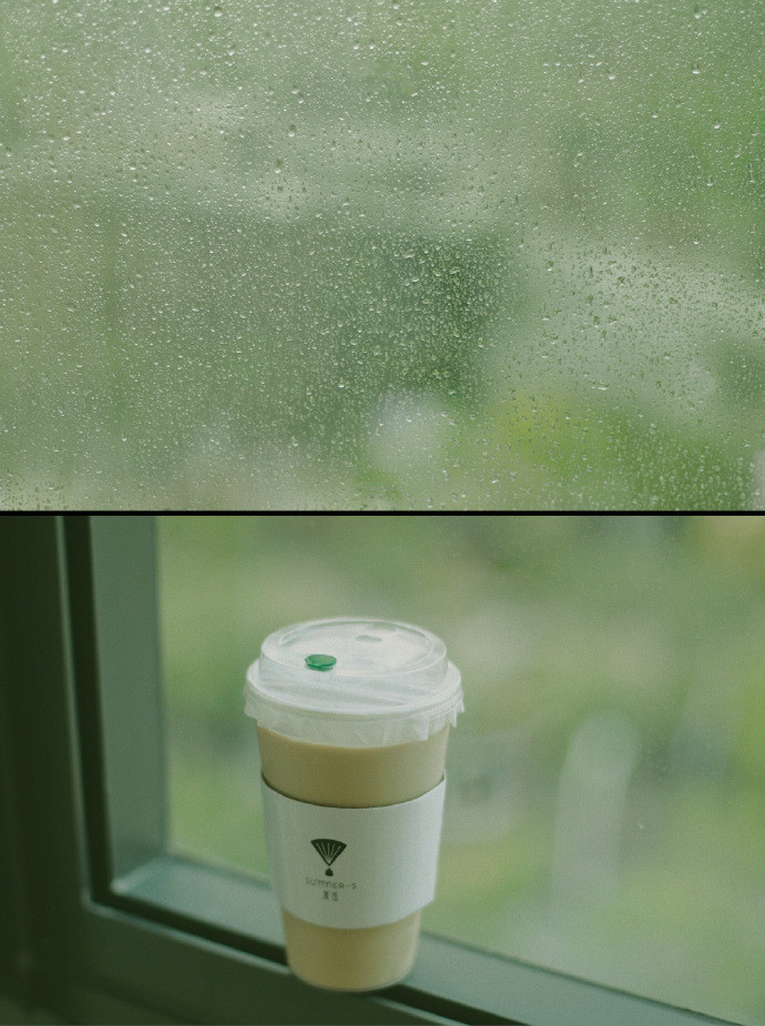 清新治愈的绿色系聊天背景图