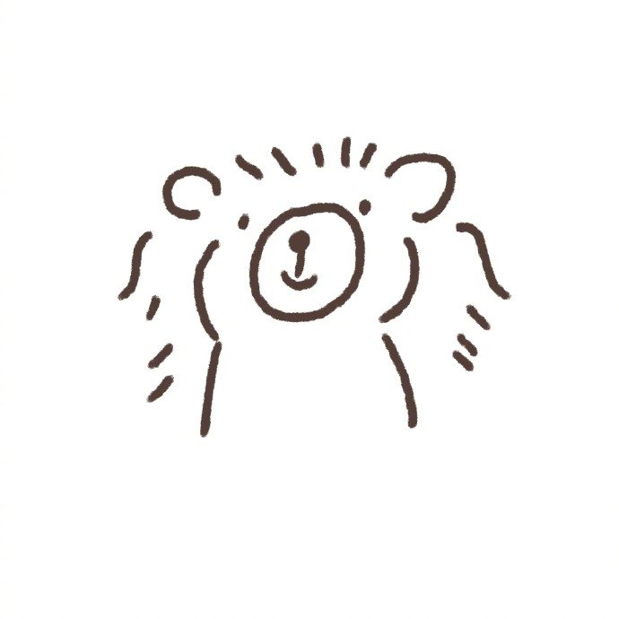 手绘简约小动物微信头像