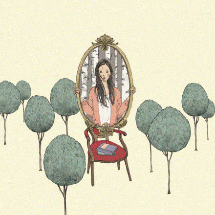 超美的插画微信朋友圈配图