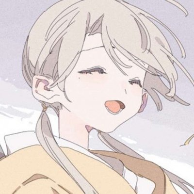 手绘二次元银发双马尾萌妹微信头像