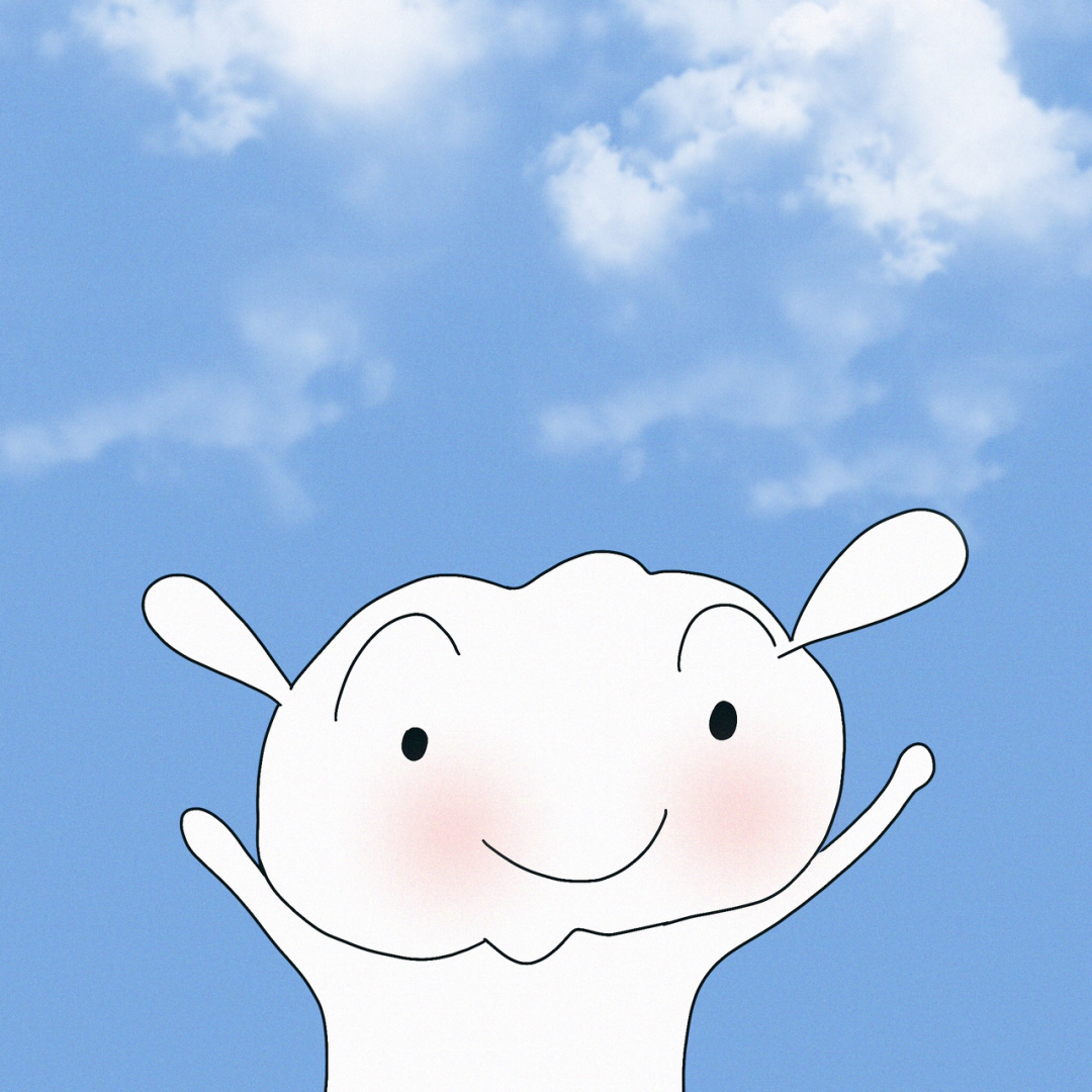 蓝天白云背景图蜡笔小新可爱微信头像
