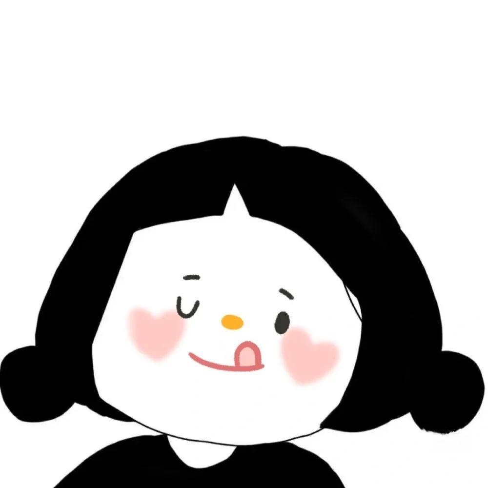 手绘可爱圆鼓鼓女生微信头像