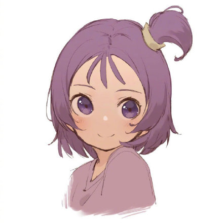 手绘二次元动漫女孩微信头像