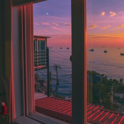 ins唯美夕阳风景微信头像