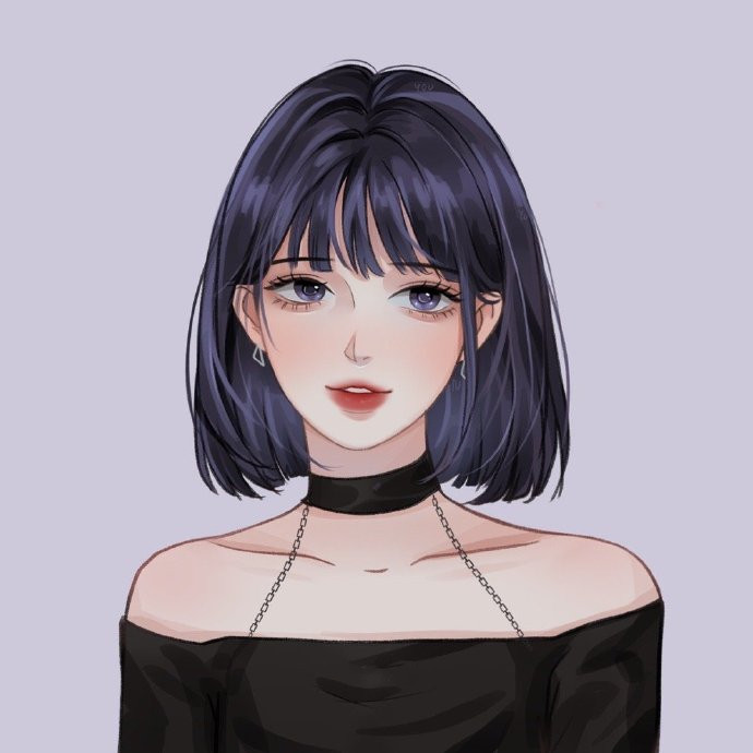 画风简约却不失精致的插画微信头像