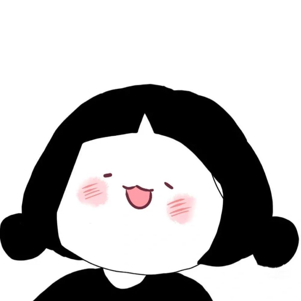 手绘可爱圆鼓鼓女生微信头像