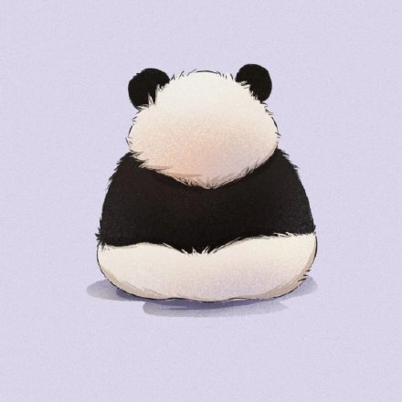 手绘超可爱的熊猫微信头像