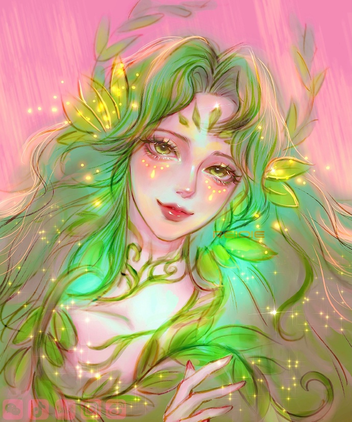 闪闪发光的手绘库洛牌微信头像