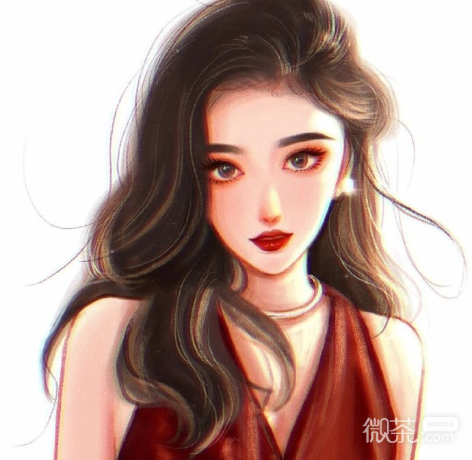 独特的彩绘好看的女生微信头像