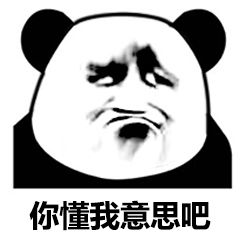 你懂我意思吧熊猫头微信表情包