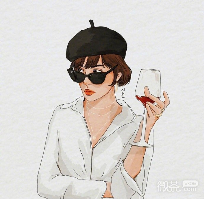 女生插画个性微信头像