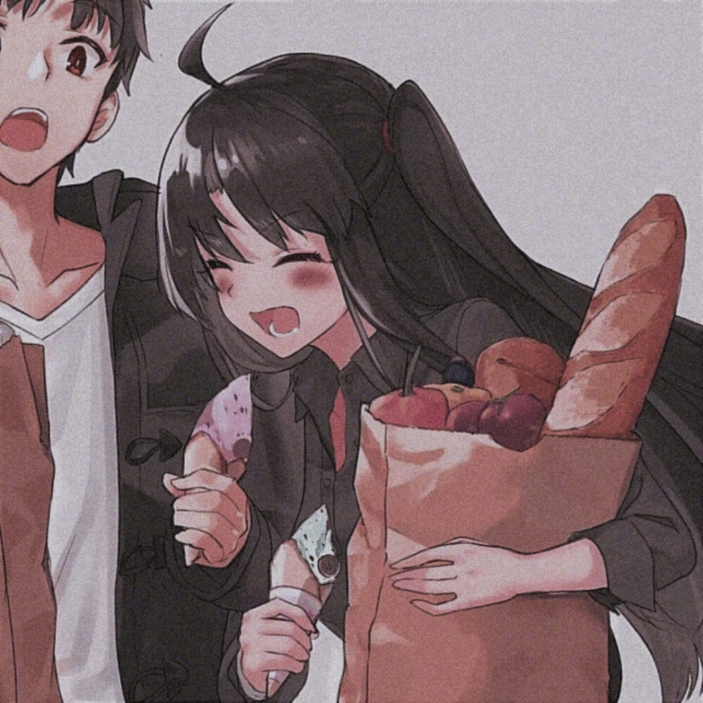 甜甜的动漫情侣微信头像