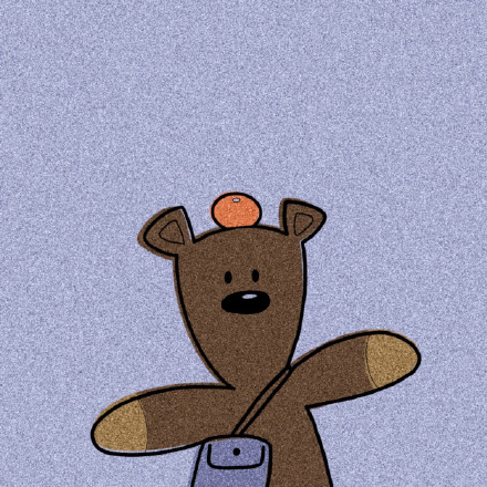 手绘可爱卡通小熊崽崽微信头像